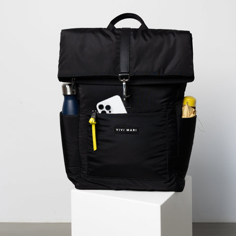 VIVI MARI Padded Backpack Medium - black