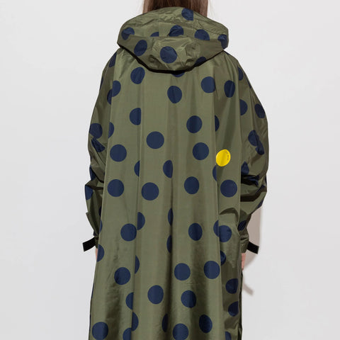 VIVI MARI Raincoat dots olive/navy