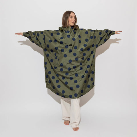 VIVI MARI Raincoat dots olive/navy