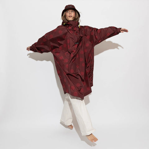 VIVI MARI Raincoat dots wine red/red