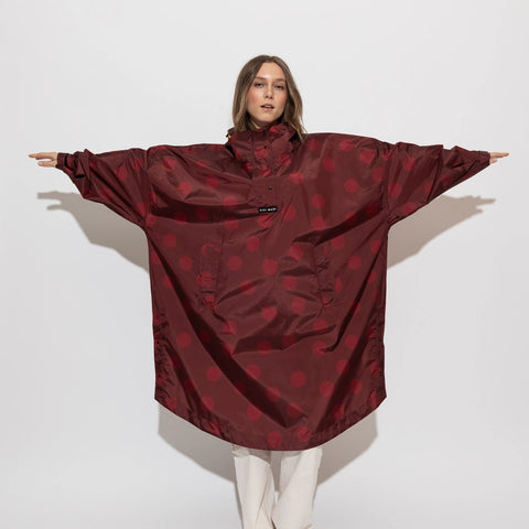VIVI MARI Raincoat dots wine red/red