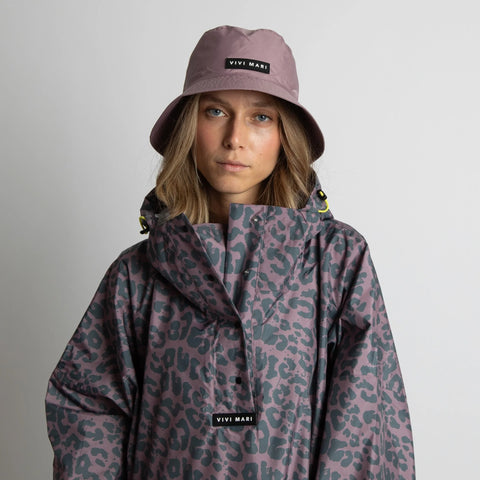 VIVI MARI Raincoat Leo splashes dark grey/ash plum