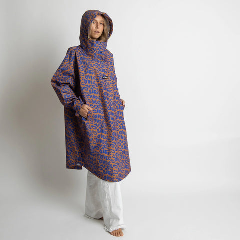 VIVI MARI Raincoat Leo splashes electric blue/caramel