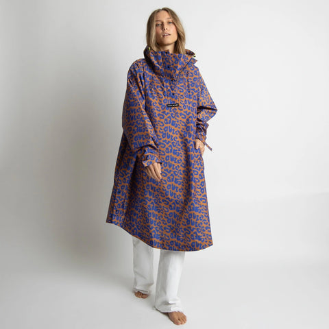 VIVI MARI Raincoat Leo splashes electric blue/caramel