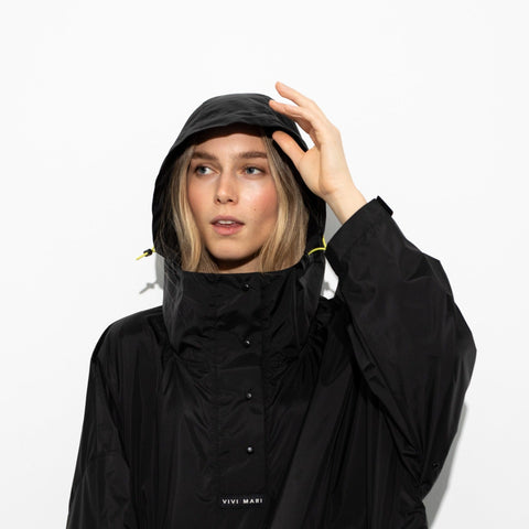 VIVI MARI Raincoat solid black