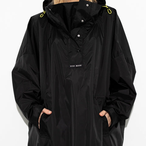 VIVI MARI Raincoat solid black