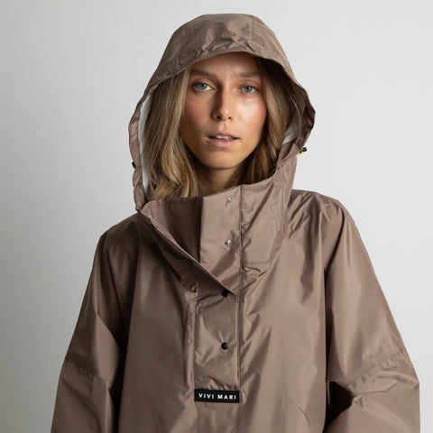 VIVI MARI Raincoat Solid dark mushroom