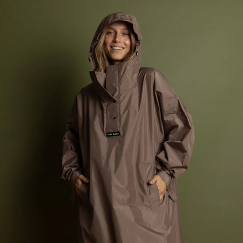 VIVI MARI Raincoat Solid dark mushroom