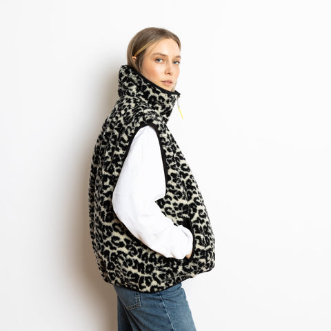 VIVI MARI Reversible Bomber Vest - black/leo black-sand