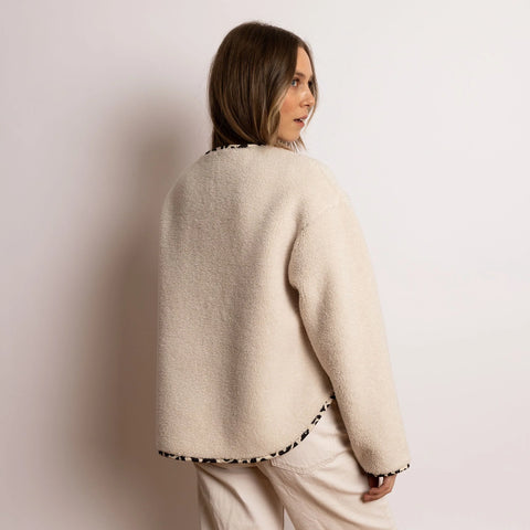 VIVI MARI Teddy Fleece Jacket - sand