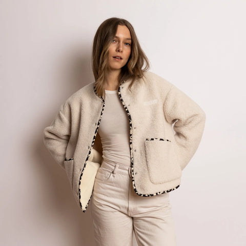 VIVI MARI Teddy Fleece Jacket - sand