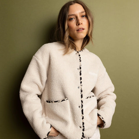 VIVI MARI Teddy Fleece Jacket - sand