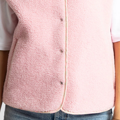VIVI MARI Teddy Fleece Vest - candy pale pink
