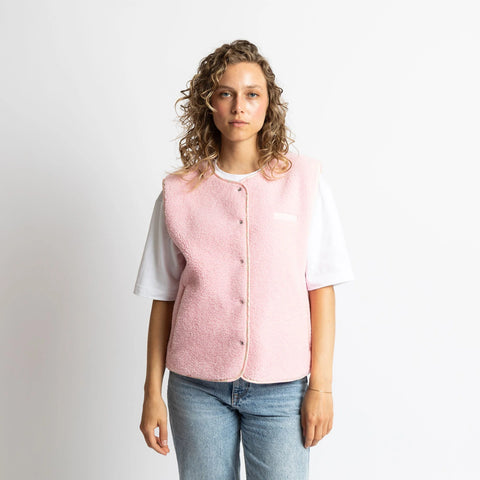 VIVI MARI Teddy Fleece Vest - candy pale pink
