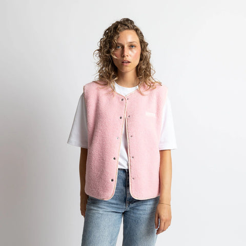VIVI MARI Teddy Fleece Vest - candy pale pink