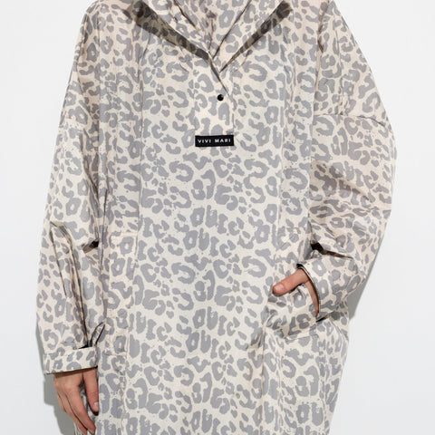 VIVI MARI Raincoat Leo Splashes Grey/Sand
