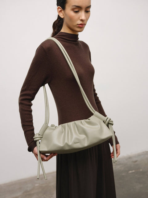 ÖLEND Dumpling Bag Suede - khaki