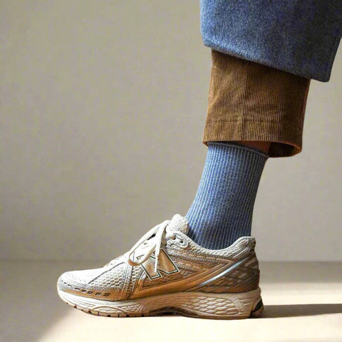 KLUE Glitter Lurex Socks | mineral blue