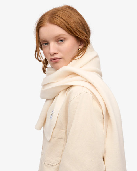 COLORFUL STANDARD Merino Wool Scarf optical white