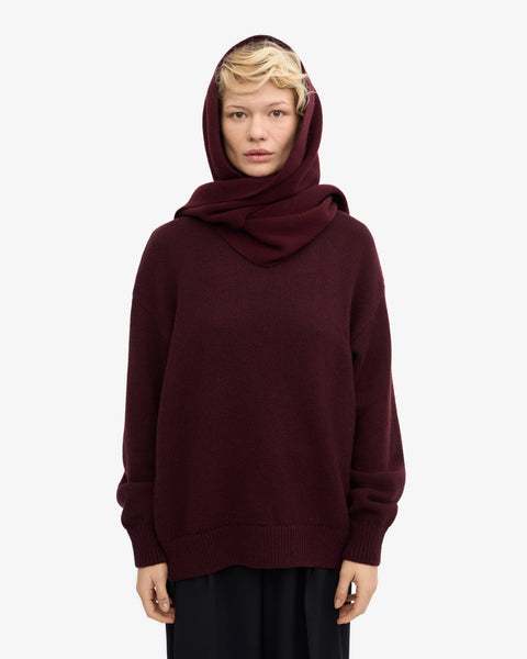 COLORFUL STANDARD Merino Wool Scarf oxblood red