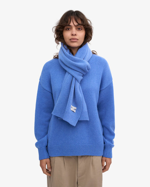 COLORFUL STANDARD Merino Wool Scarf pacific blue