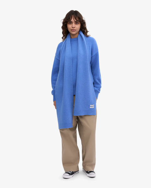 COLORFUL STANDARD Merino Wool Scarf pacific blue