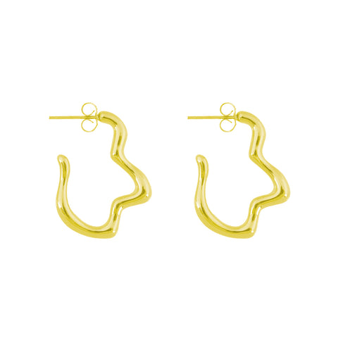 Bandhu Dent Earrings Thin gold plated