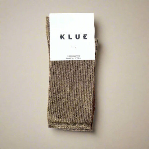 KLUE Glitter Lurex Socks | caramel