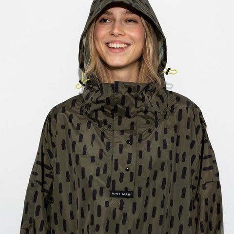 VIVI MARI Raincoat Drops olive/black