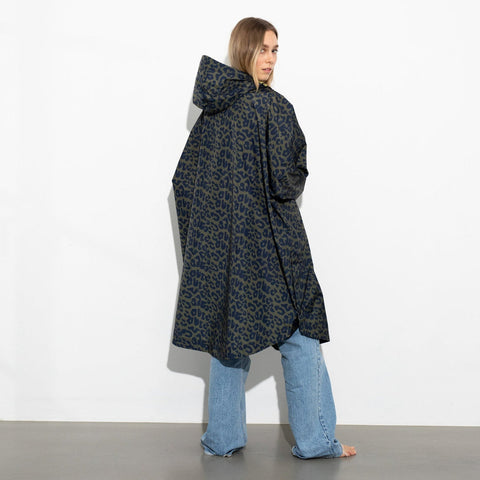 VIVI MARI RAINCOAT LEO SPLASHES NAVY/OLIVE