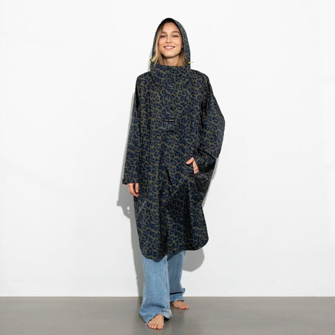 VIVI MARI RAINCOAT LEO SPLASHES NAVY/OLIVE