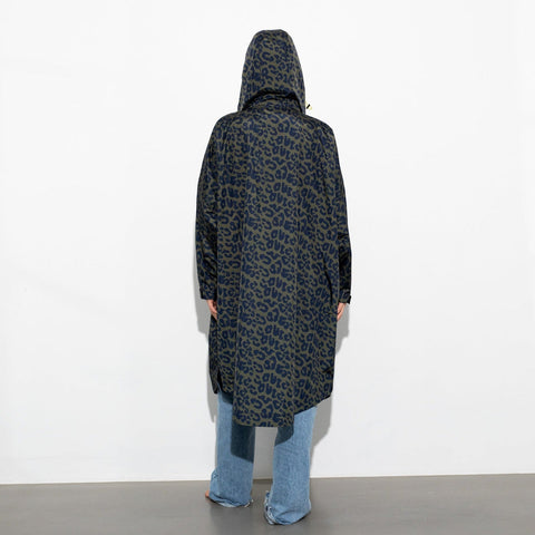VIVI MARI RAINCOAT LEO SPLASHES NAVY/OLIVE