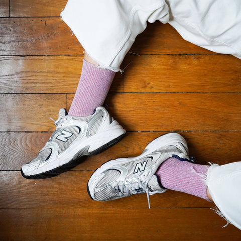 KLUE Glitter Lurex Socks | pink