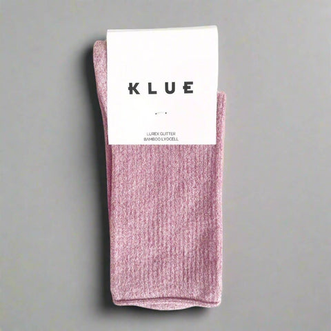 KLUE Glitter Lurex Socks | pink