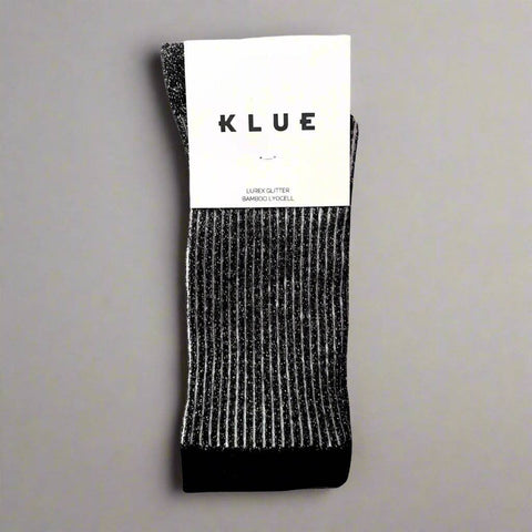 KLUE Glitter Lurex Socks | stripes black