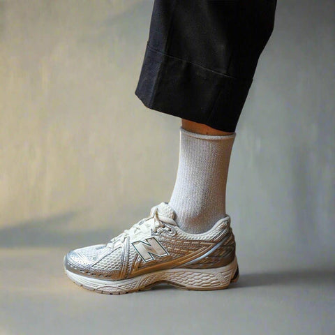 KLUE Glitter Lurex Socks | white