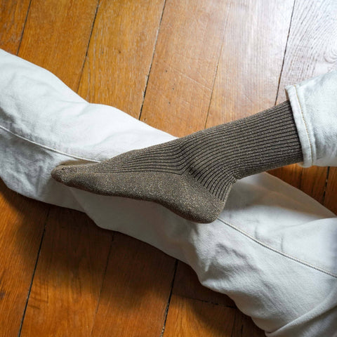 KLUE Glitter Lurex Socks | caramel