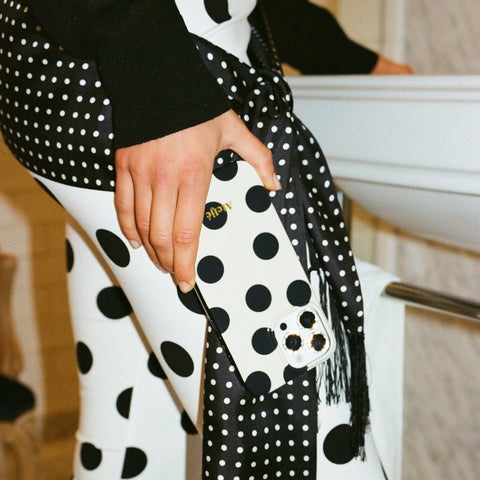 Ateljé Ivory Polka Dot iPhone Case