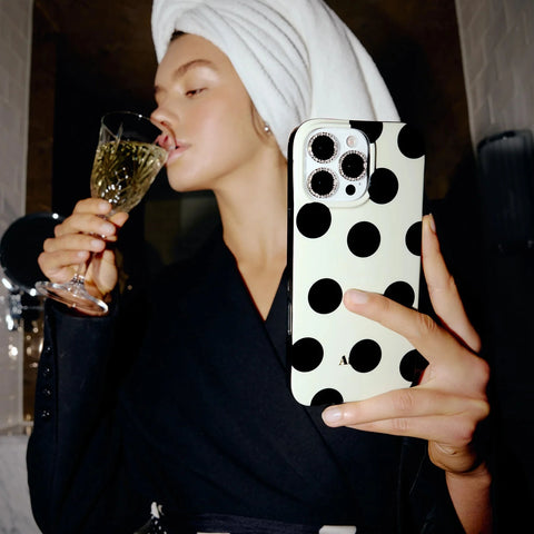 Ateljé Ivory Polka Dot iPhone Case