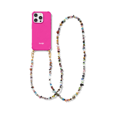 Ateljé Poppy Pink recycled iPhone Case Rocky Road Cord