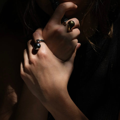 BANDHU Liquefy Ring gold plated