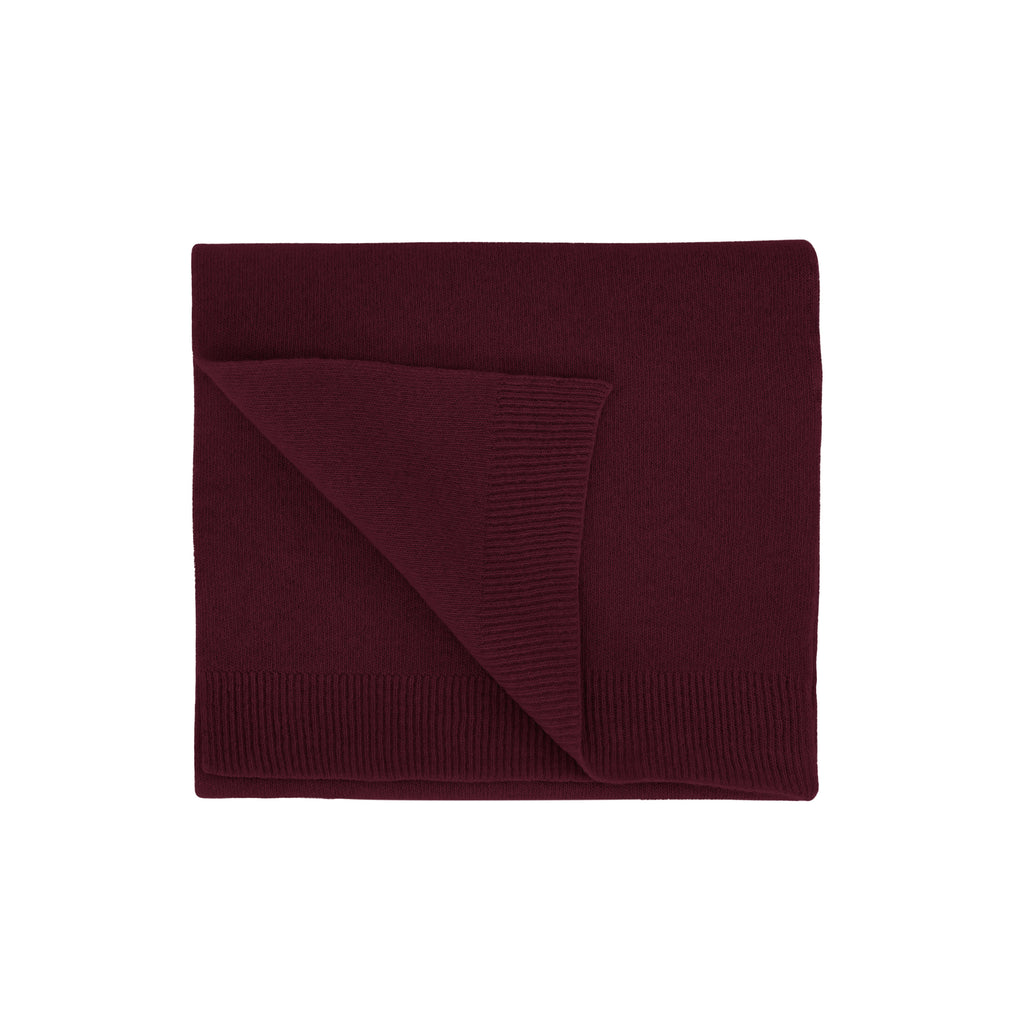 COLORFUL STANDARD Merino Wool Scarf oxblood red