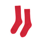 COLORFUL STANDARD Merino Wool Blend Sock red tangerine