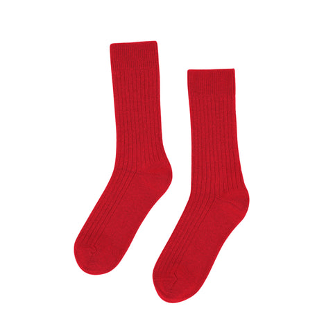 COLORFUL STANDARD Merino Wool Blend Sock scarlet red