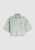 CIRCLE OF TRUST Denver Blouse I Carribean Blue Wash