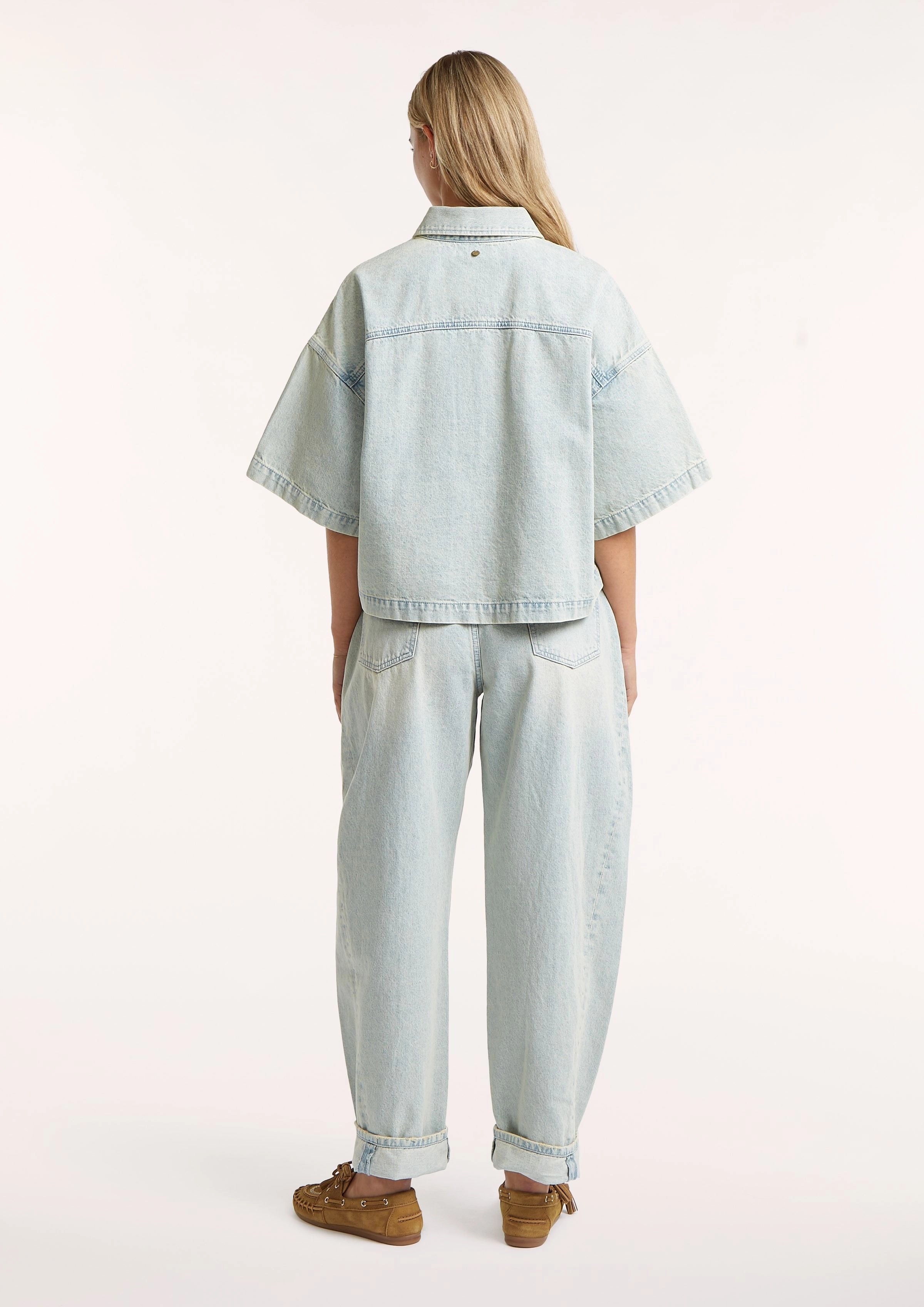 CIRCLE OF TRUST Denver Blouse I Carribean Blue Wash