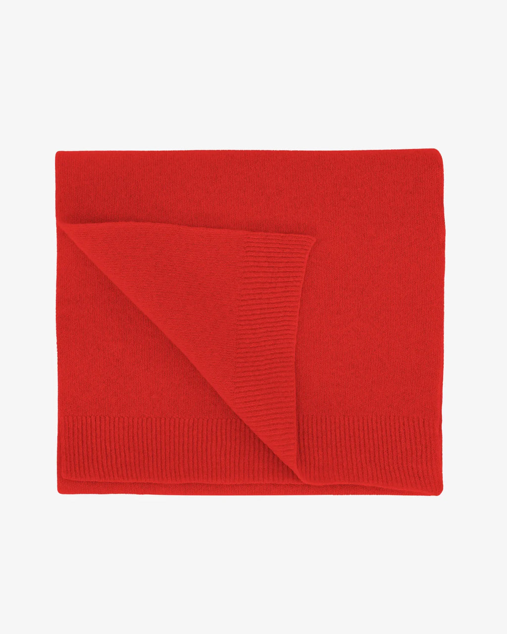 COLORFUL STANDARD Merino Wool Scarf red tangerine