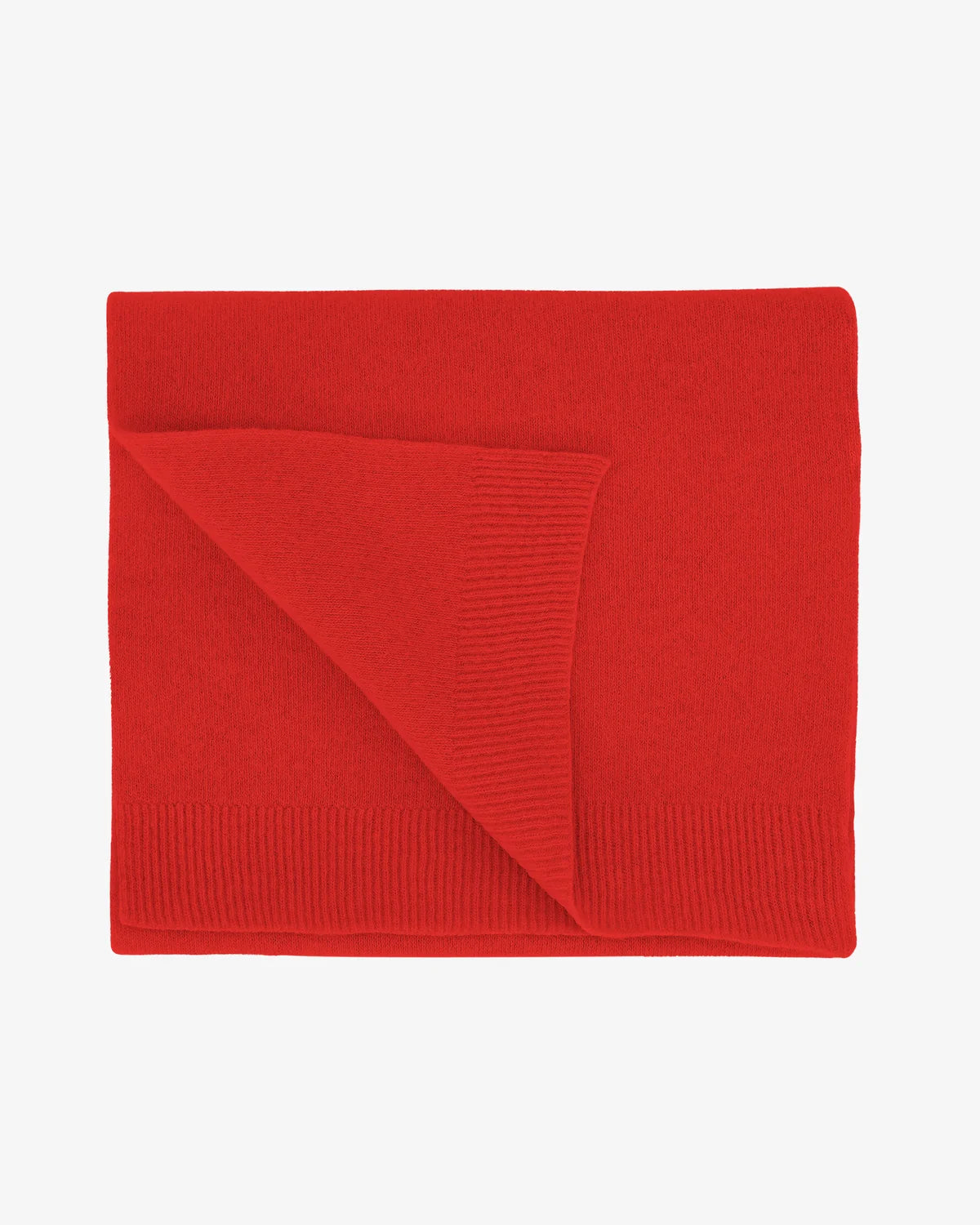 COLORFUL STANDARD Merino Wool Scarf red tangerine