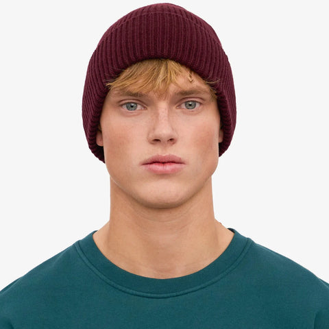 COLORFUL STANDARD Merino Wool Beanie oxblood red