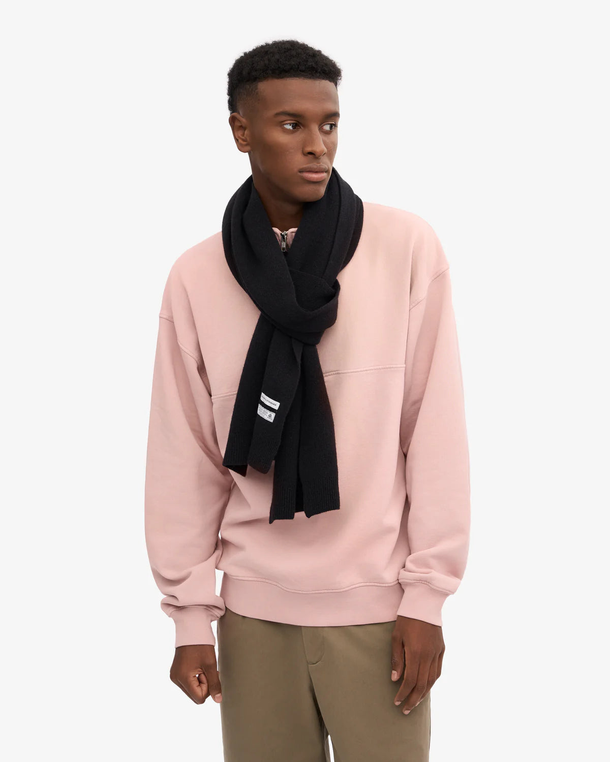 COLORFUL STANDARD Merino Wool Scarf deep black